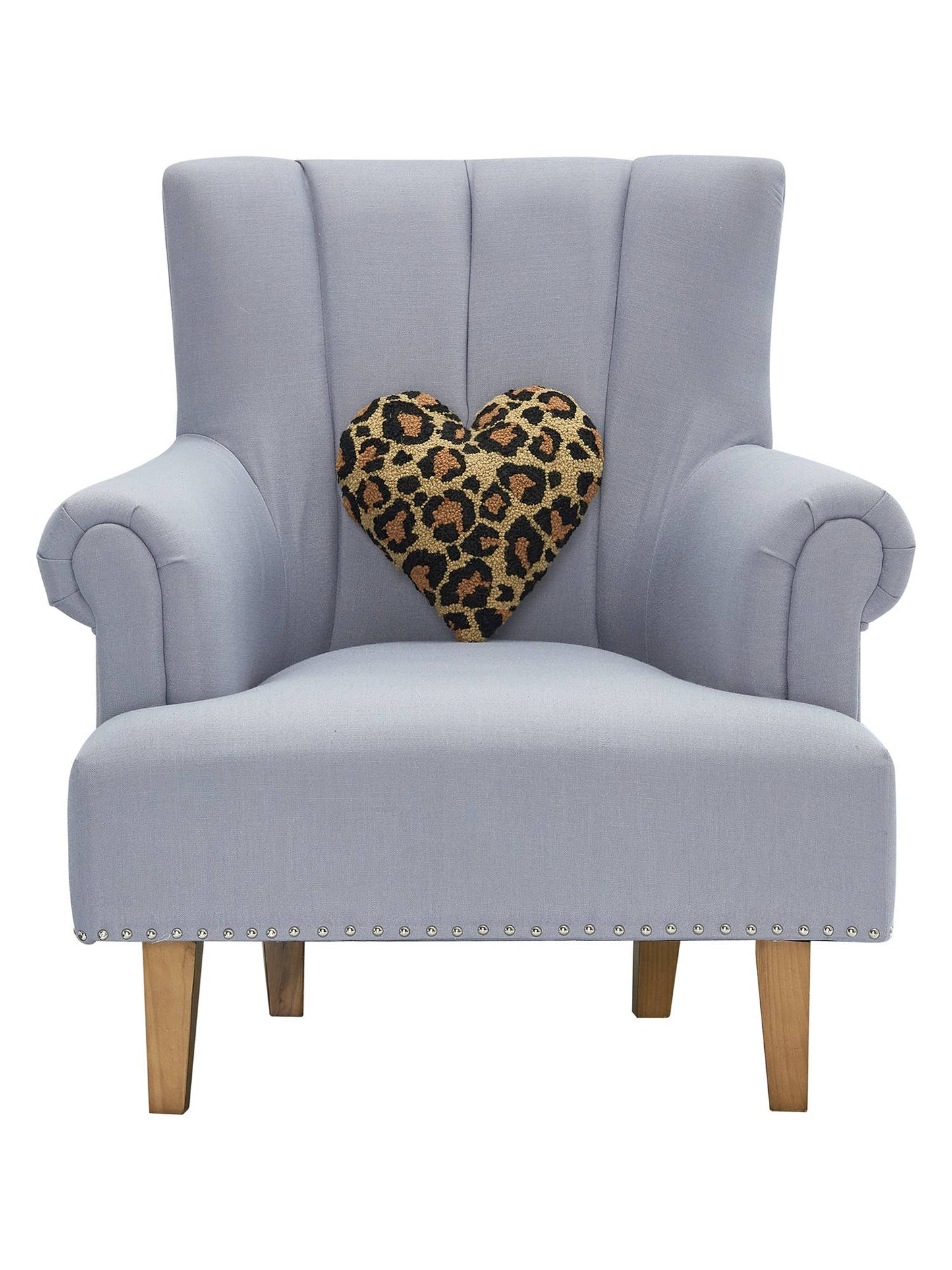 Shaped Leopard Heart Hook Pillow