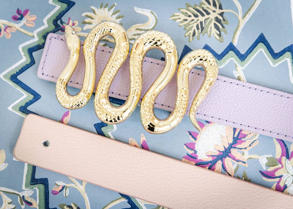 Blush & Magnolia Reversible Leather Belt-Cesoli
