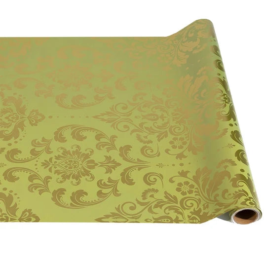 Light Green Damask Table Runner