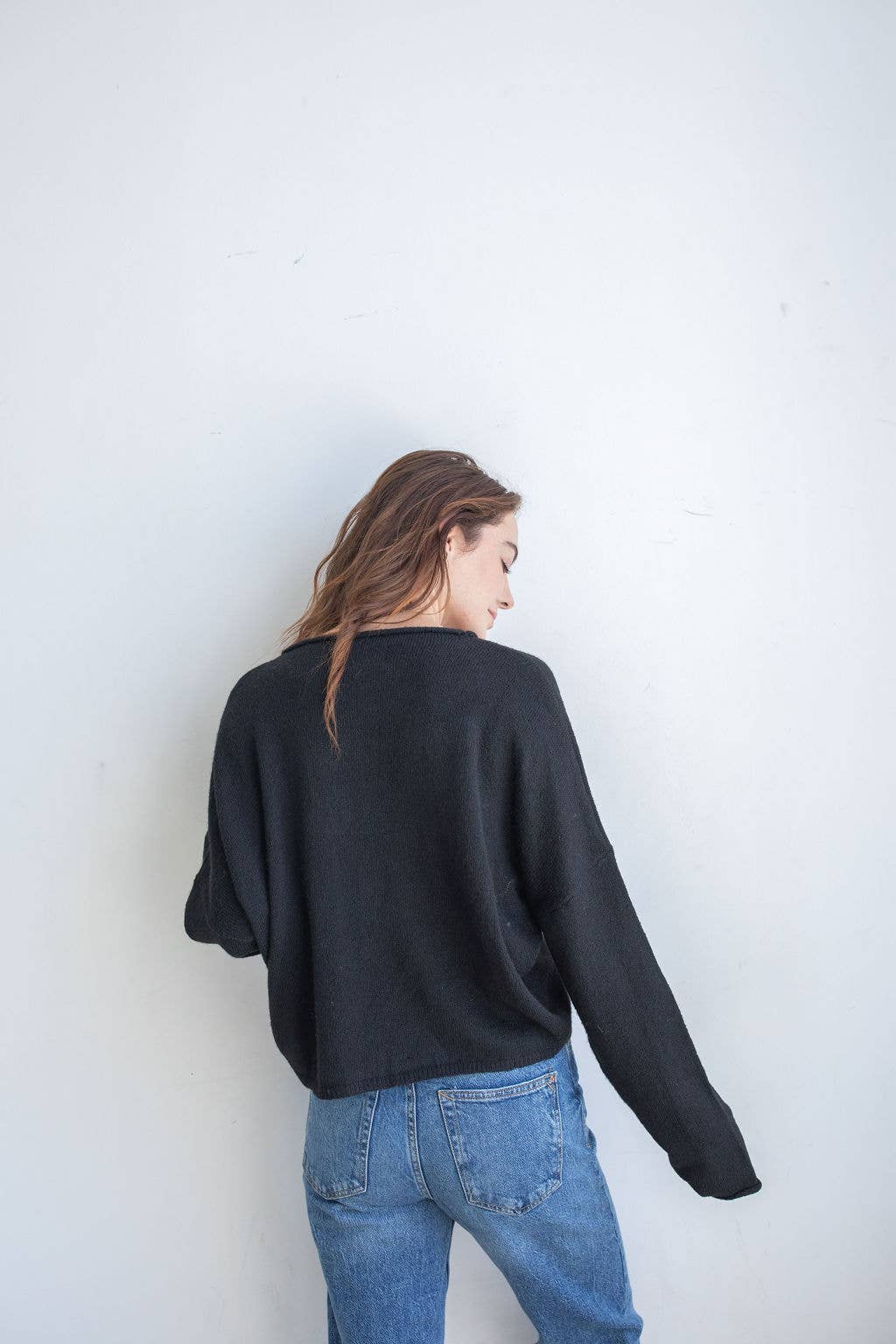 Things Between - Black Piper Cardigan: Black / Large