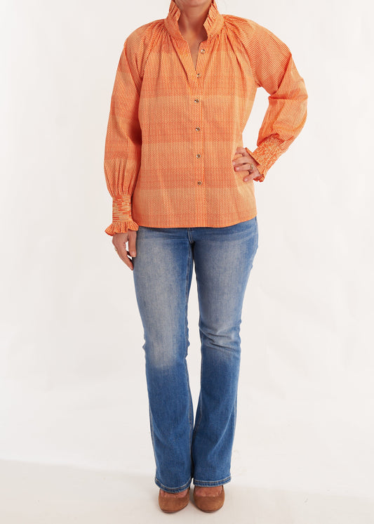 Frau Blouse - Doodle Orange