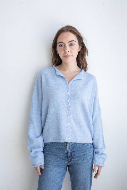 Things Between - Sky Blue Piper Cardigan: Sky Blue / Large