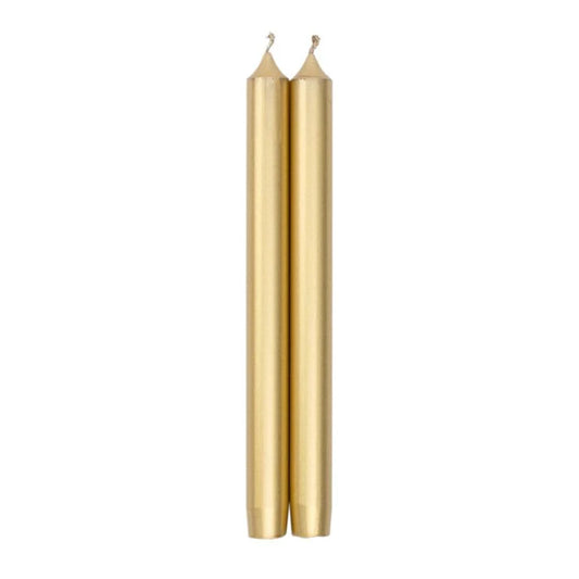 Caspari Crown Candles | 2 Pack 10” Gold