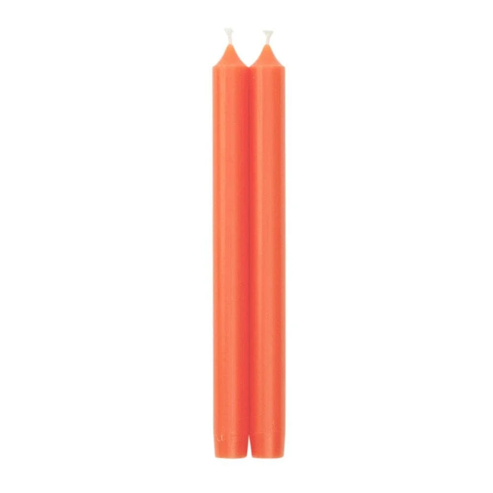 Caspari Crown Candles | 2 Pack 10” Orange