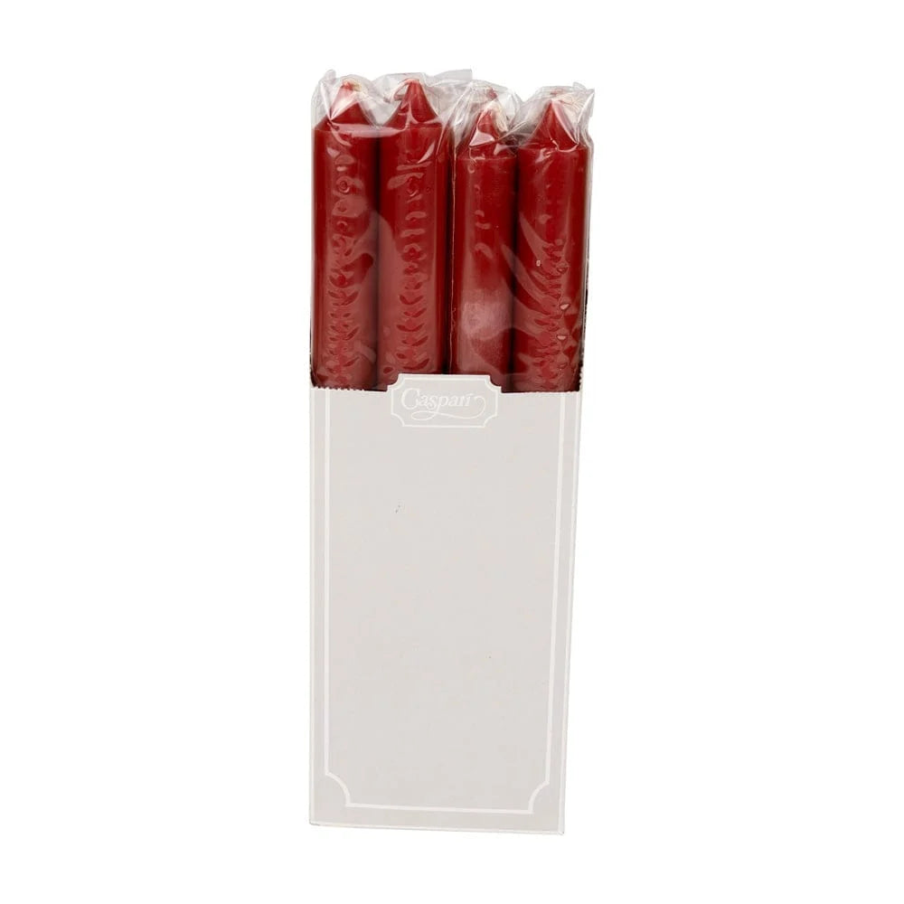Caspari Crown Candles | 2 Pack 10” Red