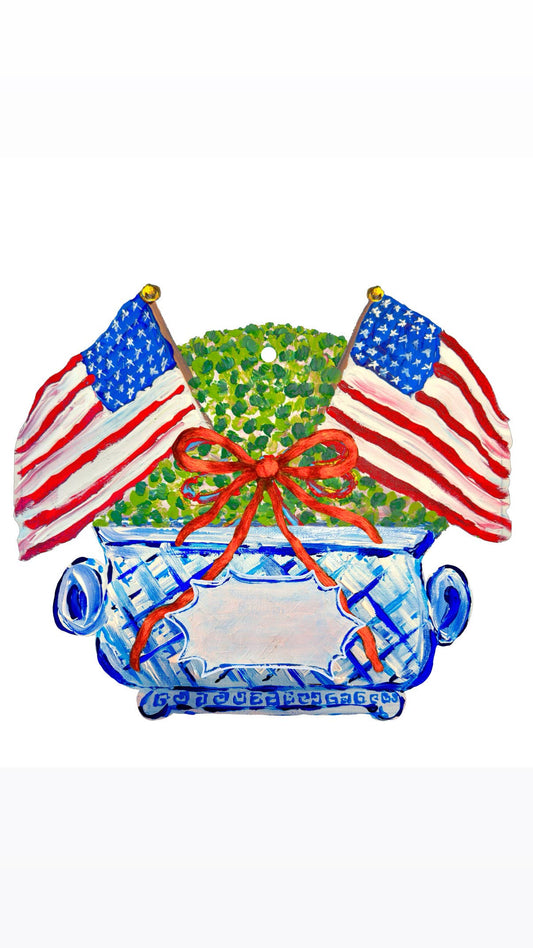 To-Be Personalized American Topiary Door Hanger