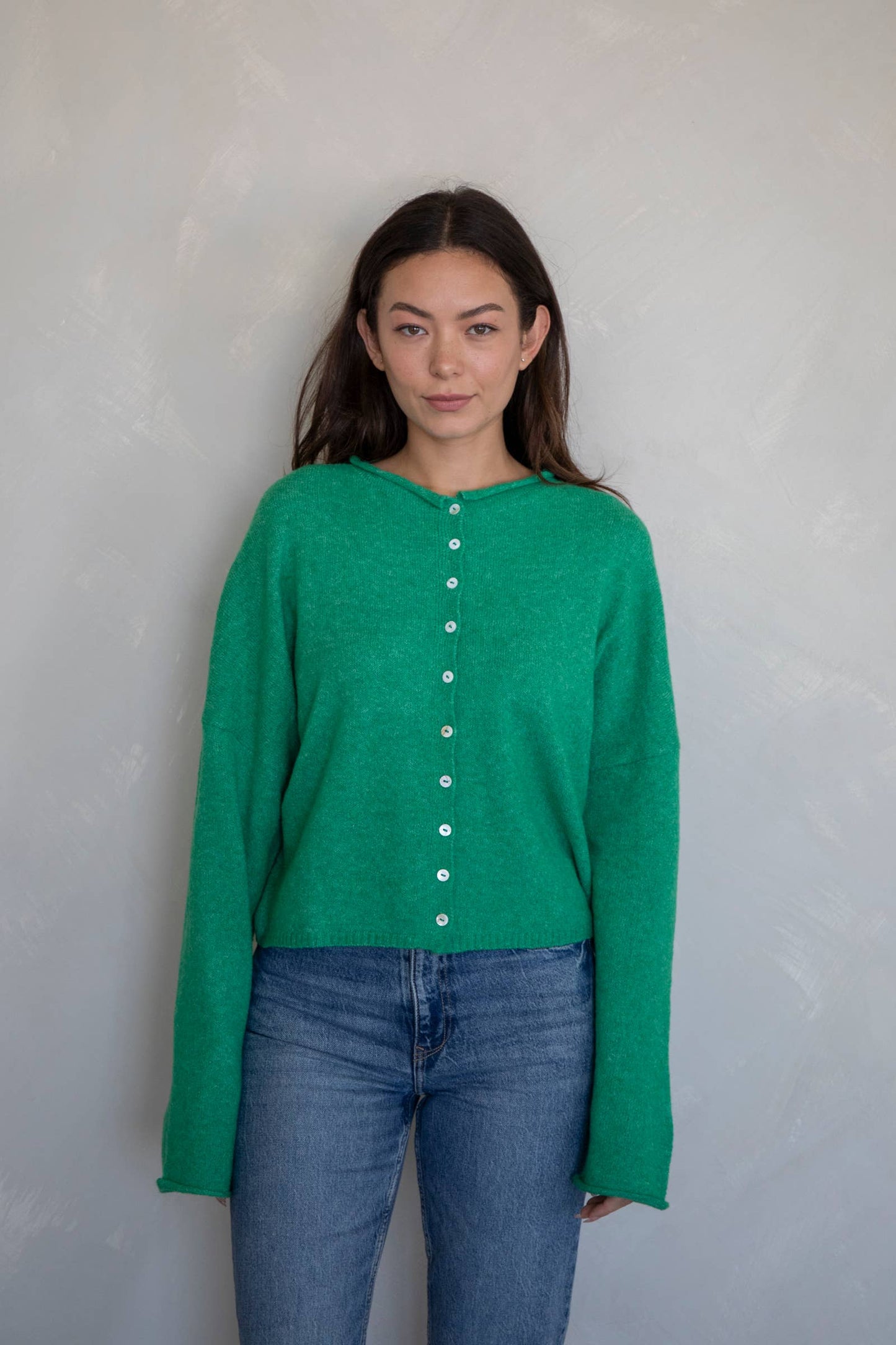 Things Between - Kelly Green Piper Cardigan: Kelly Green / Large
