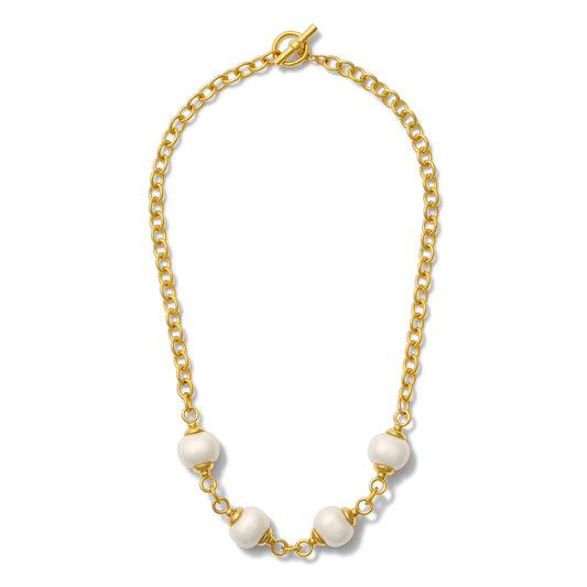 Catherine Canino: Essential Pebble Pearl Quartet Necklace