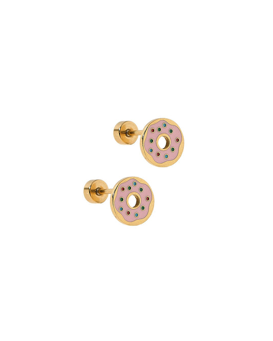LINNY CO - Screwback Stud Earrings - Donut
