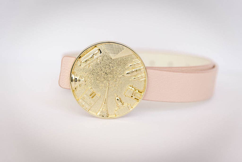 Blush & Magnolia Reversible Leather Belt-Cesoli