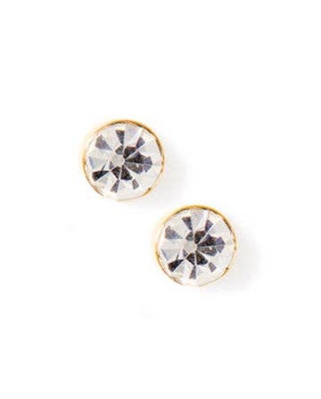 LINNY CO - Screwback Stud Earrings - Juliet Clear 5mm