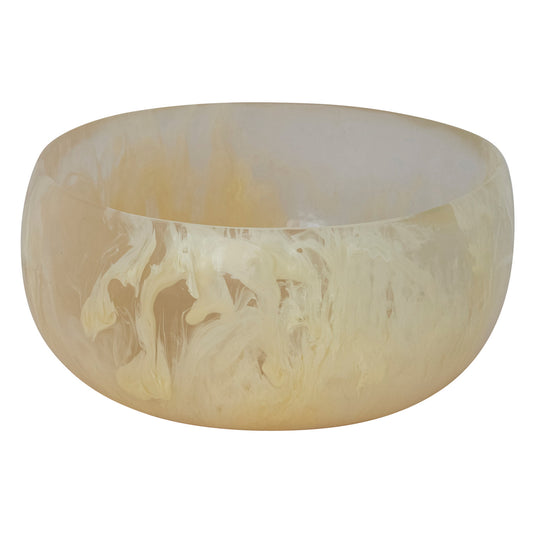 Marbled Resin Bowl, Yellow (Each One Will Vary)