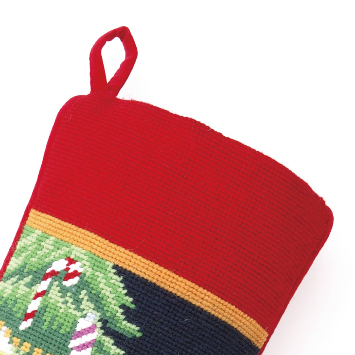 Toy Train Needlepoint Stocking