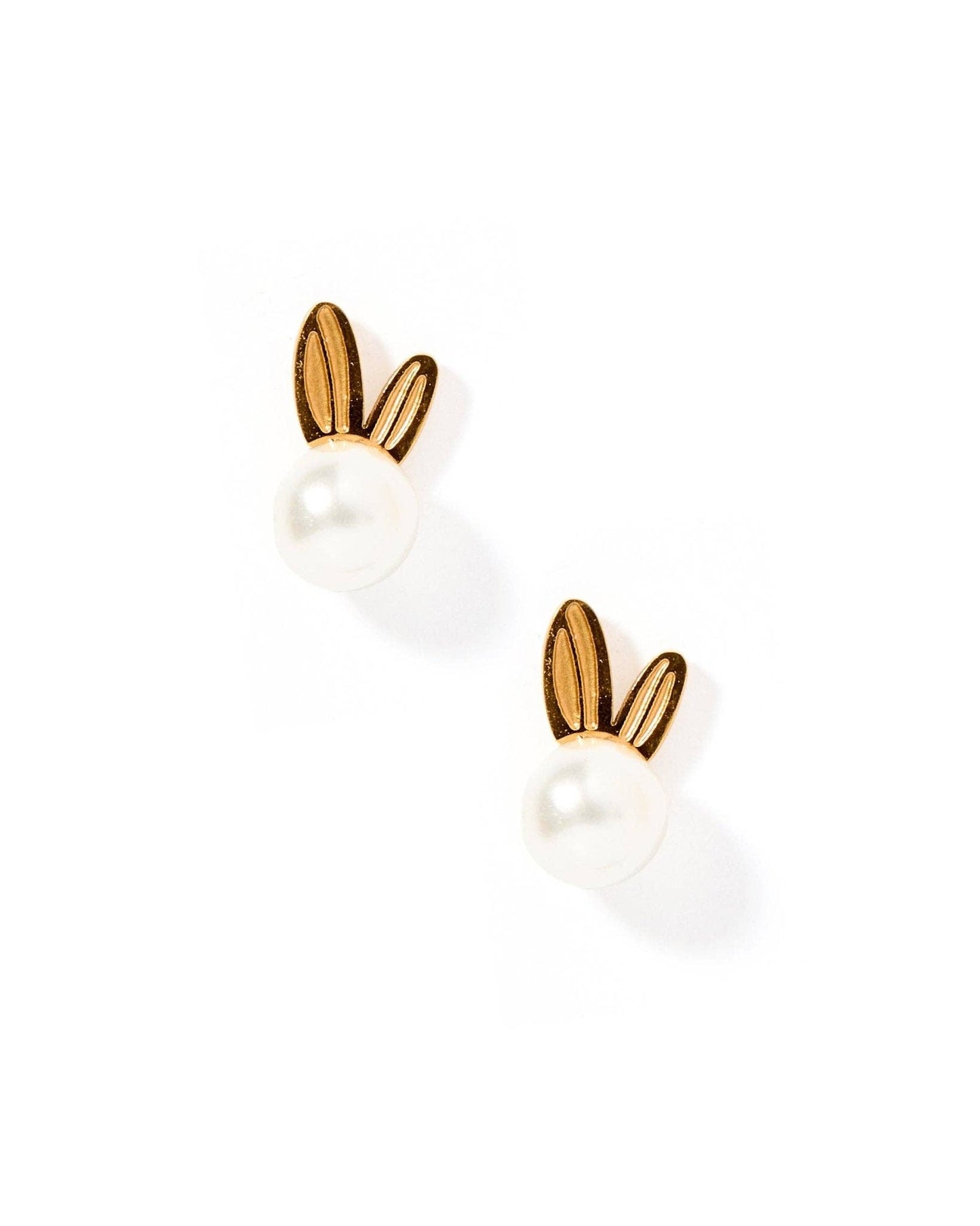 LINNY CO - Screwback Stud Earrings - Heidi Pearl Bunny
