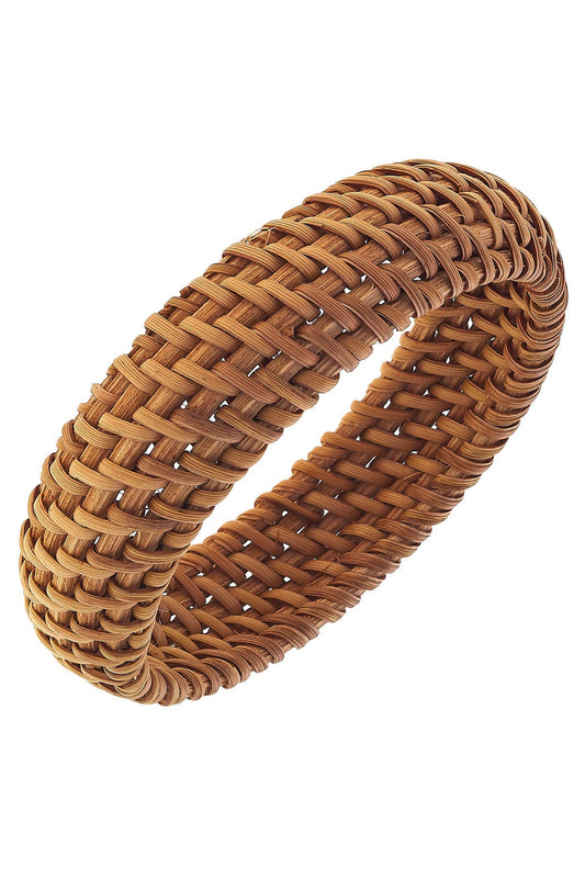 Celeste Wicker Bangle Bracelet in Natural