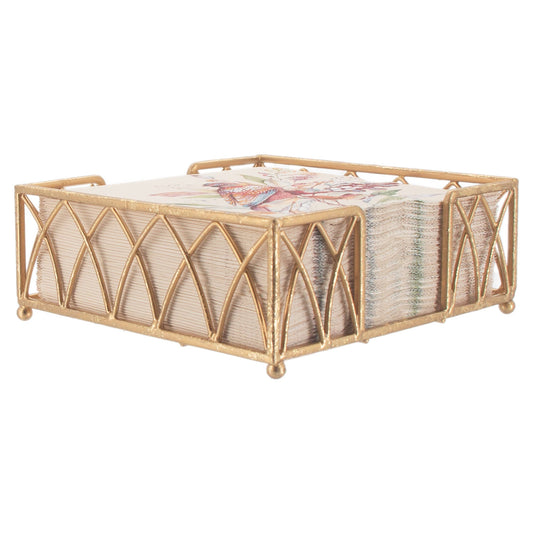 Boston International - Metal Lunch Napkin Caddy Arch in Gold Leaf
