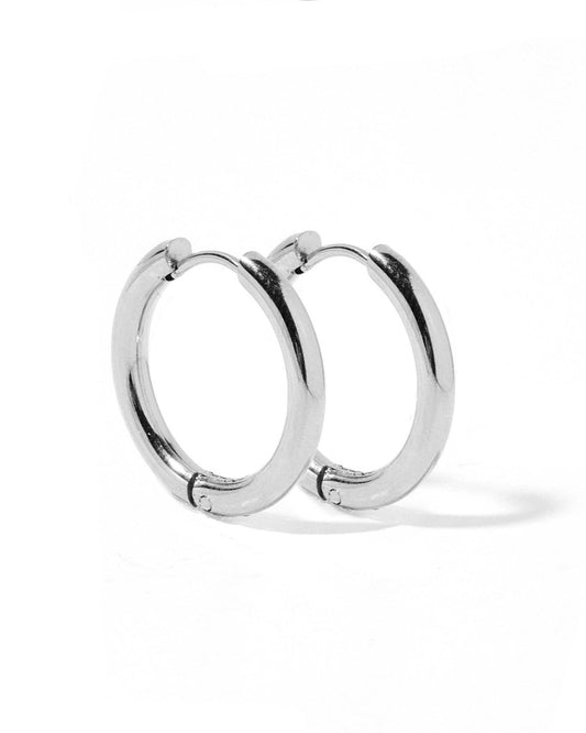 LINNY CO - Huggie Earrings - Scarlett Hoop Silver 14mm