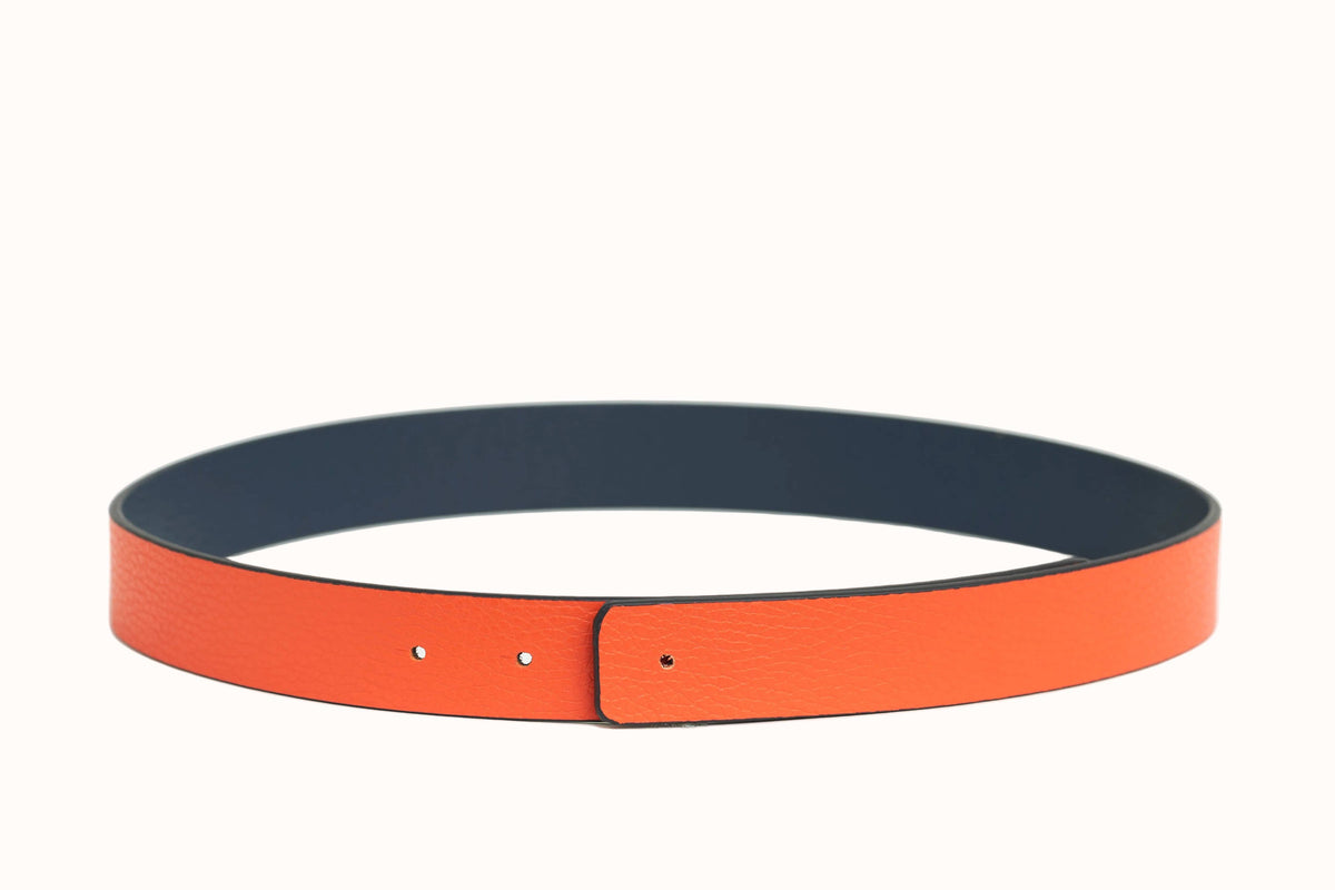 Cesoli - Virginia Blue & Cavalier Reversible Leather Strap | 3cm