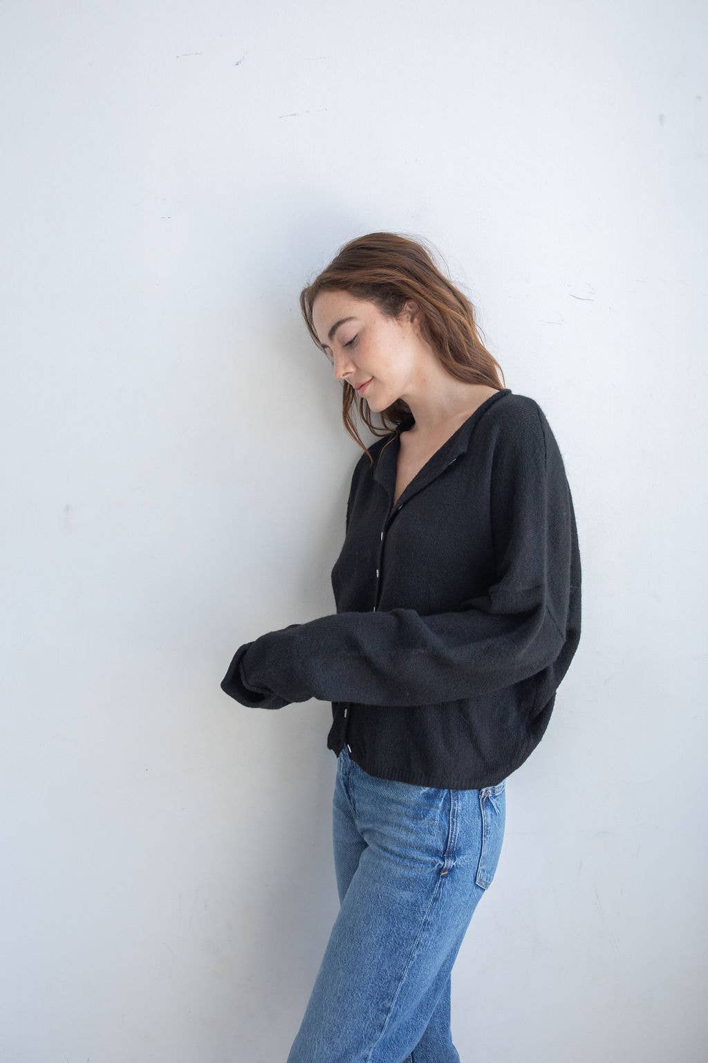 Things Between - Black Piper Cardigan: Black / Medium