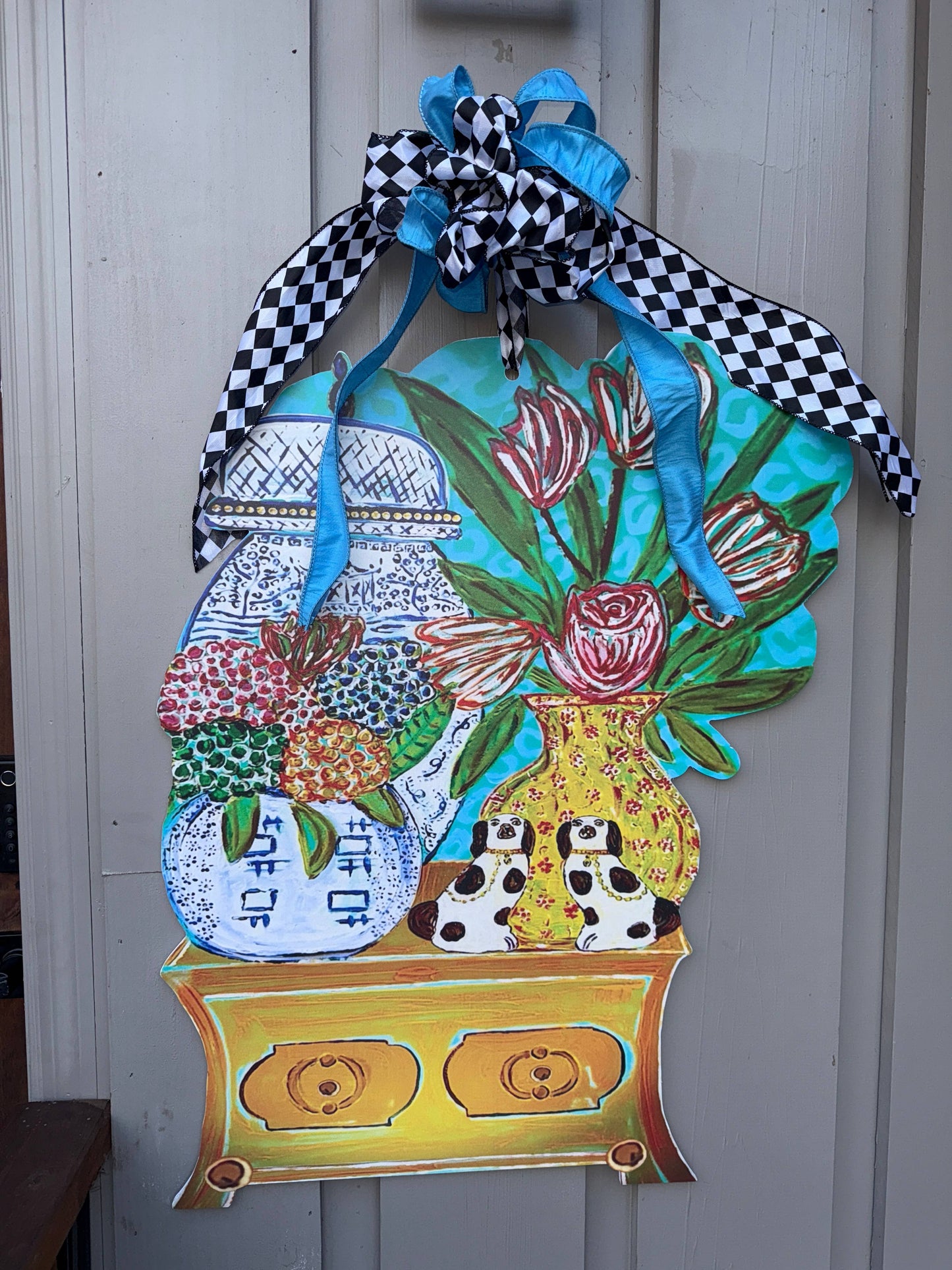 'For the Love of Chinois' Door Hanger