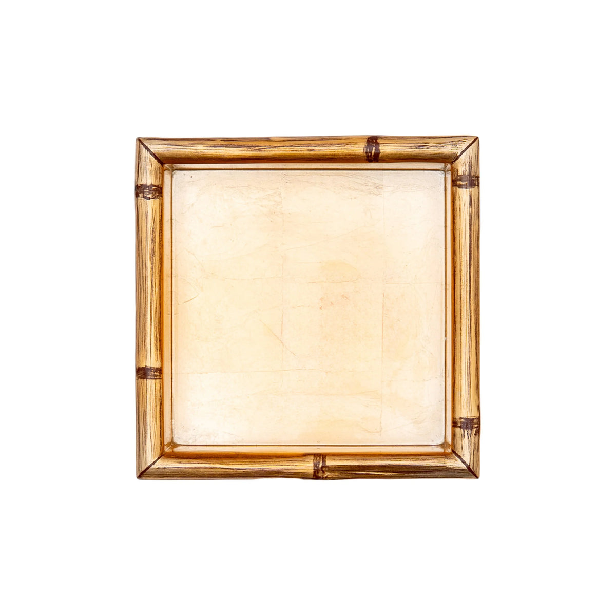 Gold Leaf Bamboo Edge Lacquer Cocktail Napkin Holder