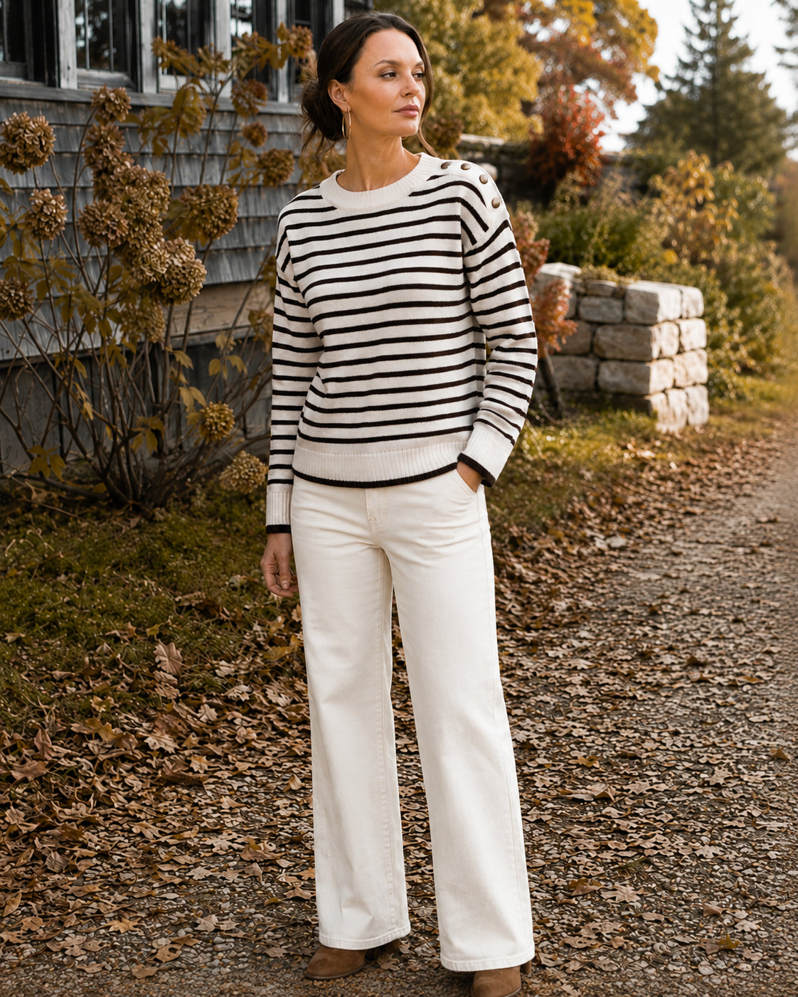 The Abigail Sweater | Cream and Cocoa