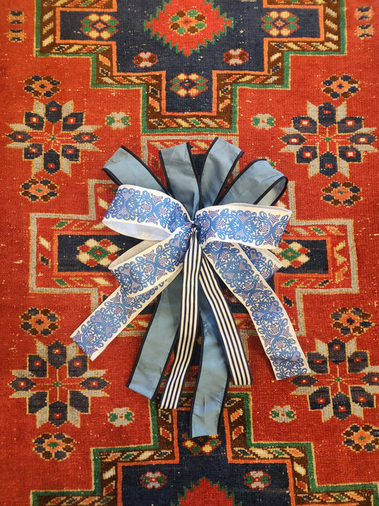 Custom Bow Blue Ribbon