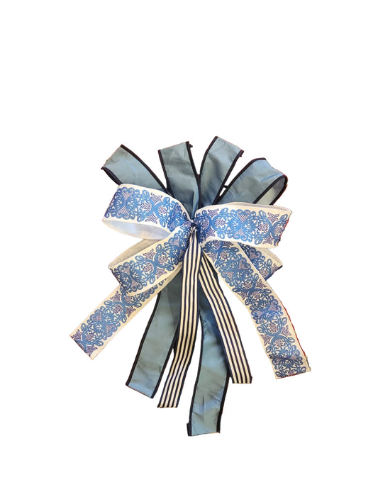 Custom Bow Blue Ribbon