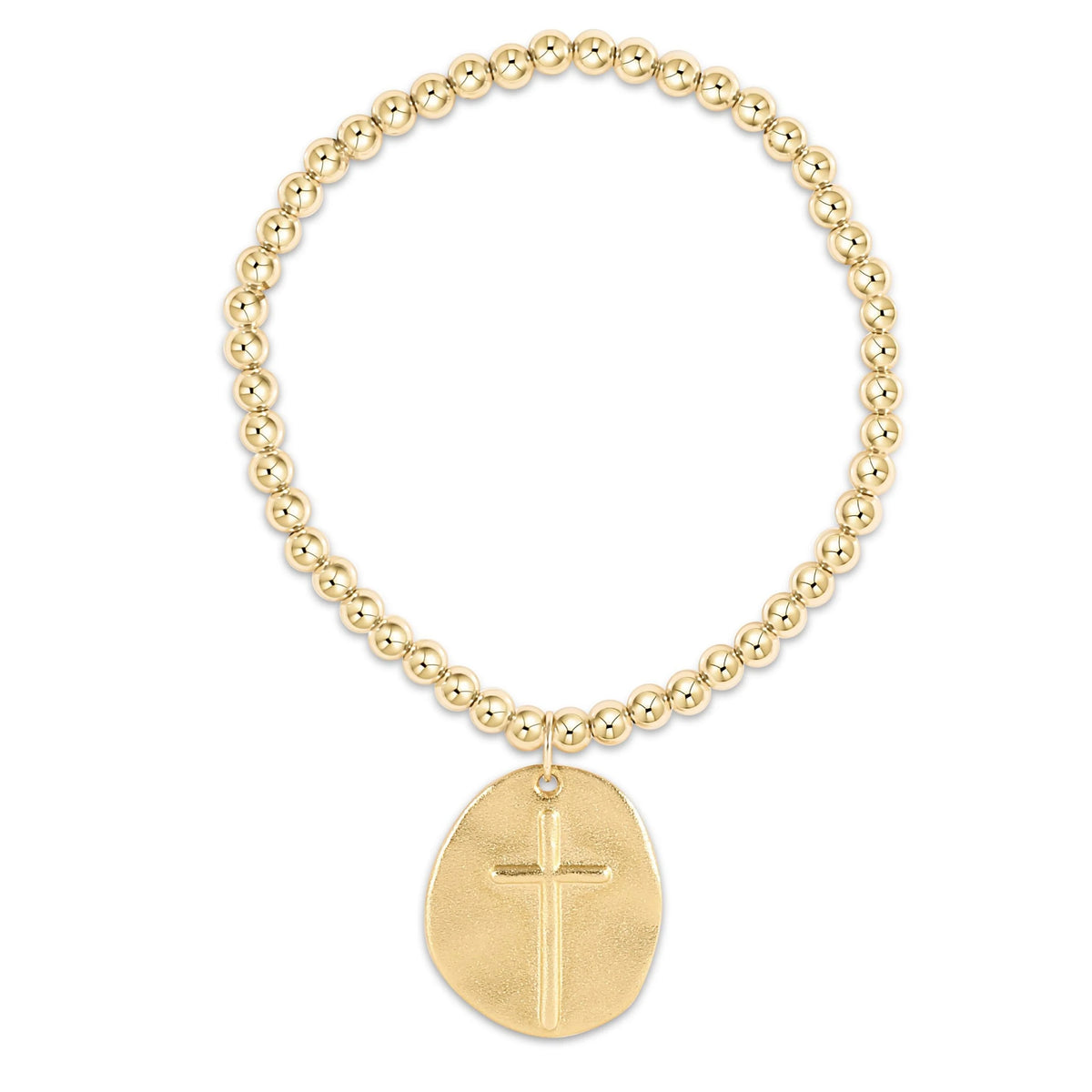 classic gold 4mm bracelet - inspire gold disc
