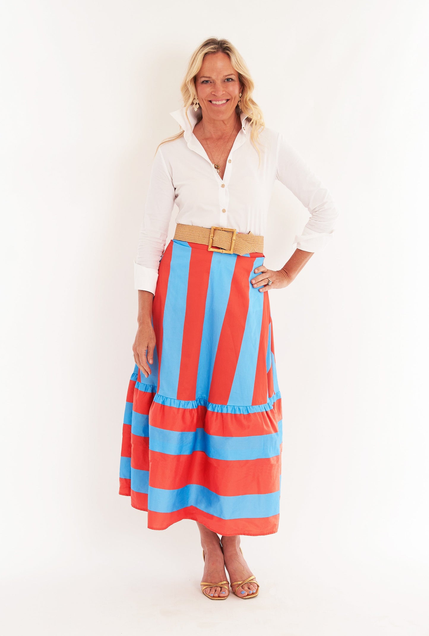 Trask Skirt - Americana Stripe