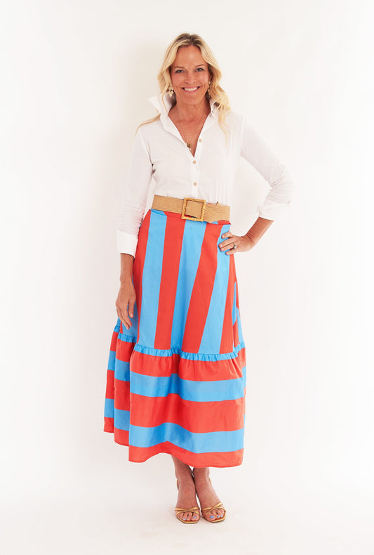 Trask Skirt - Americana Stripe