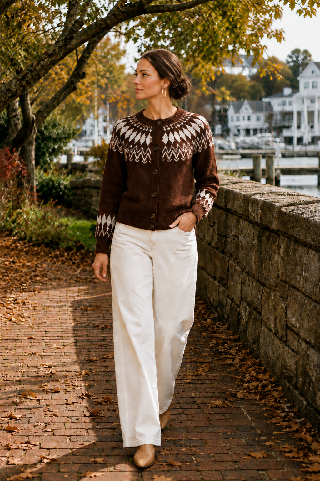 The Willa Fair Isle Cardigan | Cocoa Combo