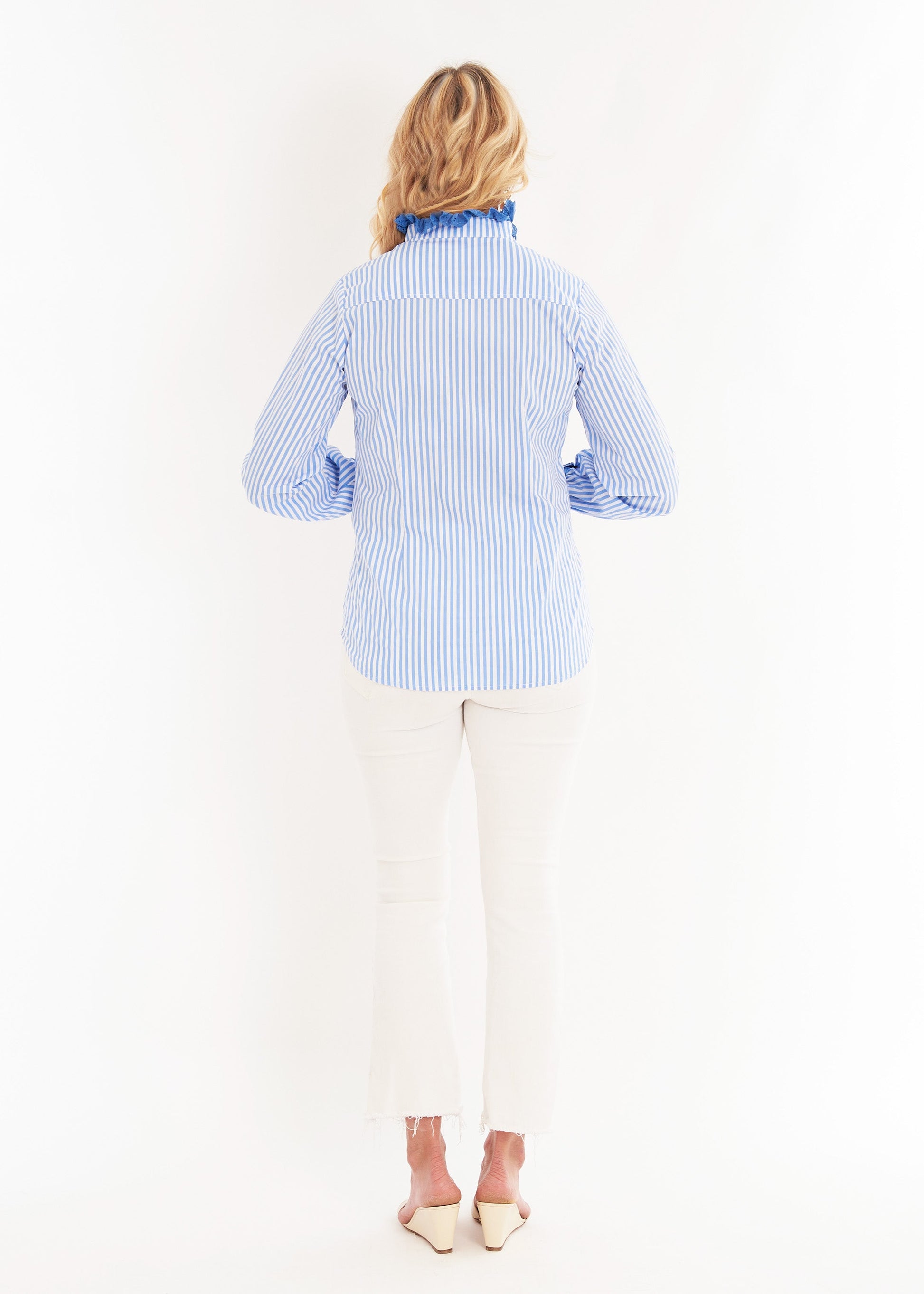 Farnum Blouse - Peri Stripe