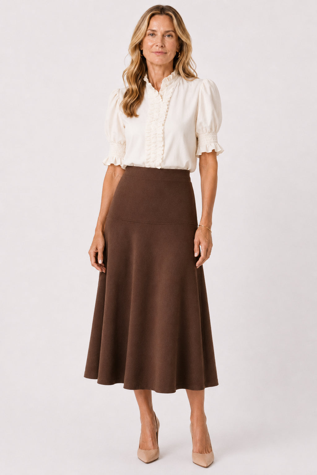 The Kiki Ruffle Cotton Shirt | Cream