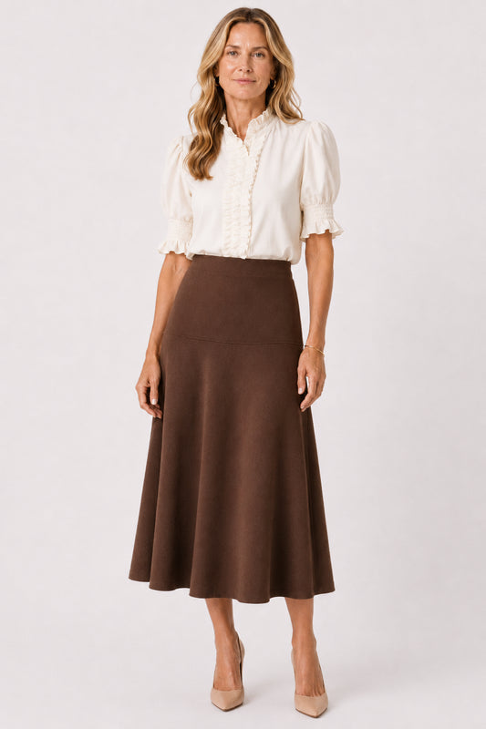 The Kiki Ruffle Cotton Shirt | Cream