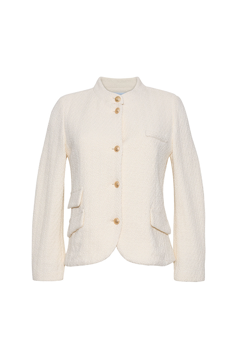 The Edie Boucle Jacket | Cream